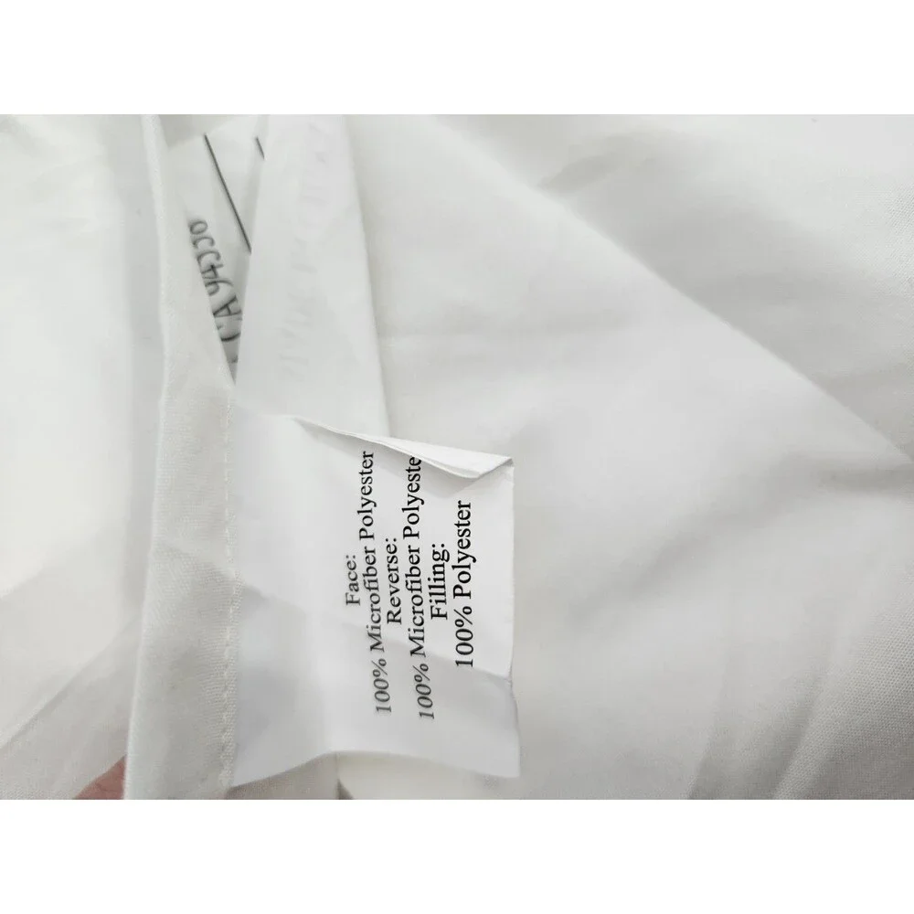 Vtg Ruffle White Pillow Sham Standard Shabby Chic Cottage
